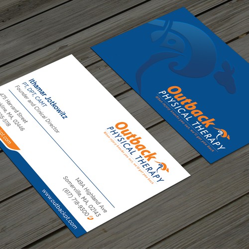 Business card for 2 clinic physical therapy office Design by Taaiebah