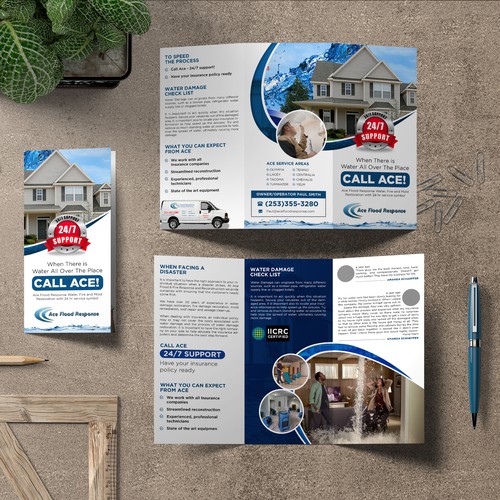 Water, Fire & Mold remediation promotional brochure that will be given ...