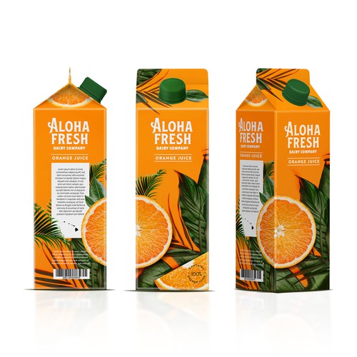 ALOHA FRESH JUICE & TEA Design by Ksenka