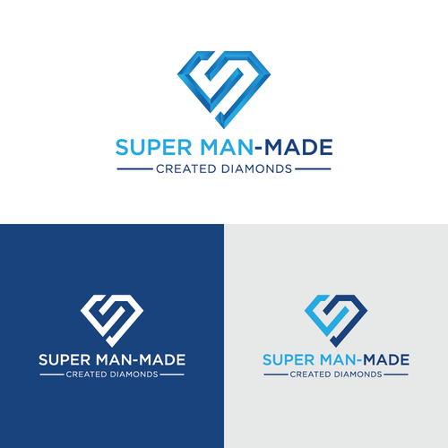 Strong & Simple design for our Super Man-Made Created Diamonds Design by ♛ clever studio ♛