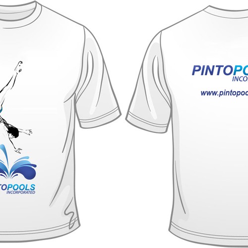 NEW Tshirt Design for swimming pool company Design by zeldy