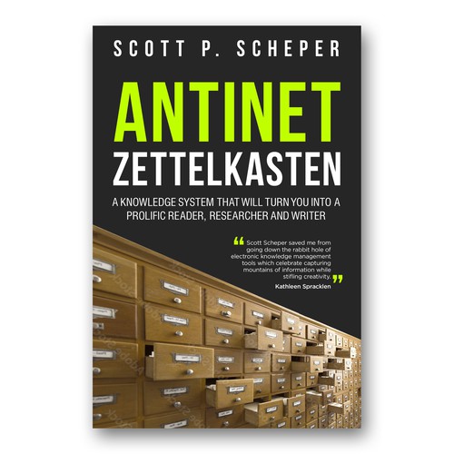 Design the Highly Anticipated Book about Analog Notetaking: "Antinet Zettelkasten" Design por Colibrian