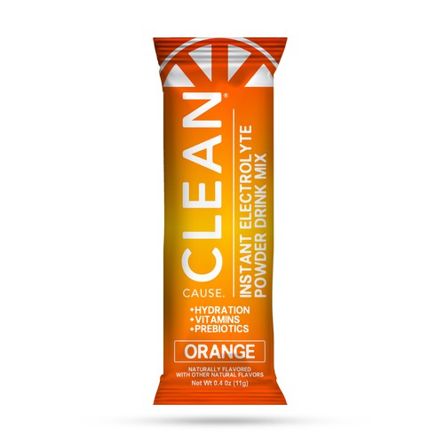 CLEAN Cause Hydration Stick Packets Design by Creaby