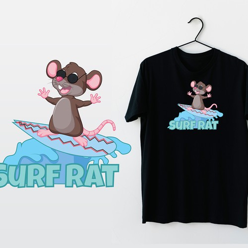 Surf Rat (Please design my husband's childhood comic book character) Design by Diana Dnes