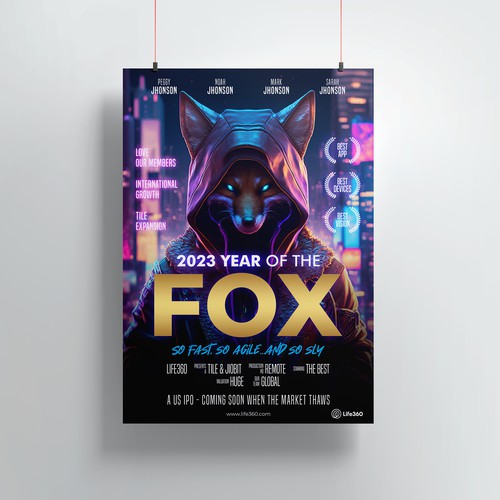 Life360 2023 Year of the Fox Poster Design by djokosoe