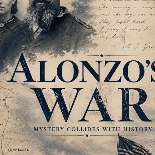"Alonzo's War - A moody historical fiction novel" winning Book cover