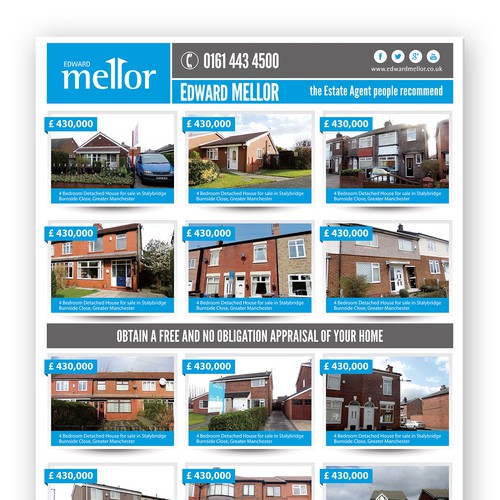 Design State of the Art newspaper advert design for Estate Agent por Drutu