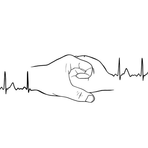 Tattoo of interlocked hands - symbolic of connection Design by DesignBogdan