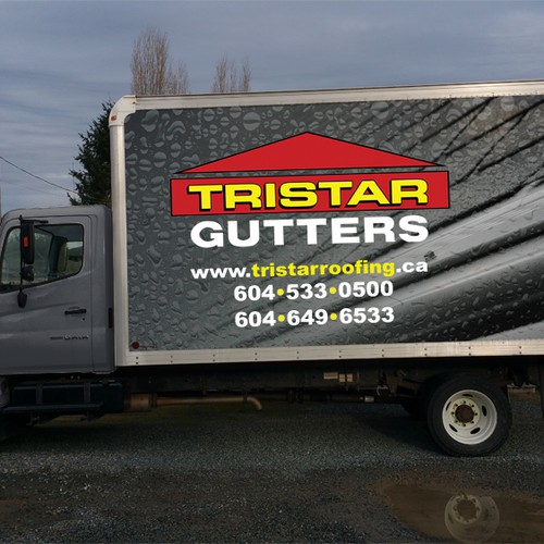 Tristar Gutter truck vehicle wrap (I AM HAVING A PRO INSTALL WRAP) Design by claudyos