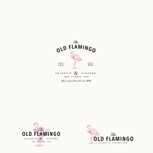 Design di Create hip logo for THE OLD FLAMINGO that specializes in eclectic, vintage, upcycled furniture finds di Spoon Lancer