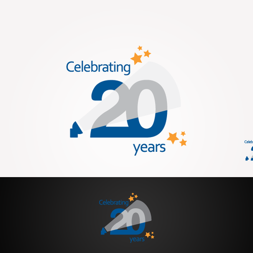 Celebrating 20 years LOGO Diseño de adhiepradana
