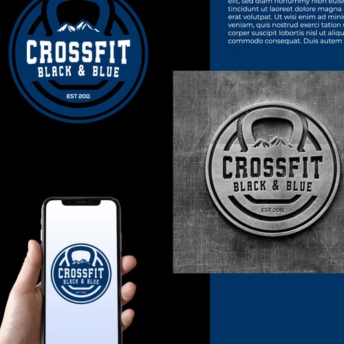 Diseño de CrossFit Black & Blue -logo design de eRsiti_Art