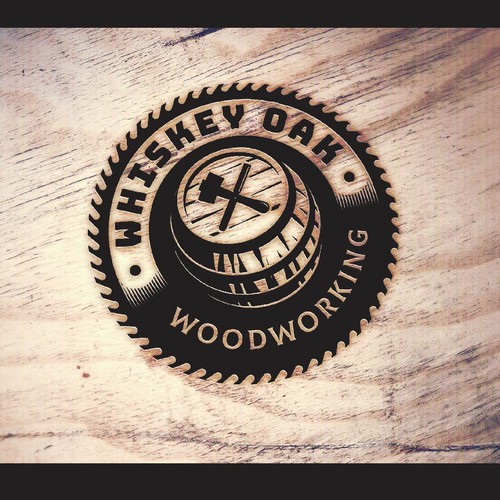 Powerful, vintage, whiskey inspired logo for woodworking company Réalisé par indra kh