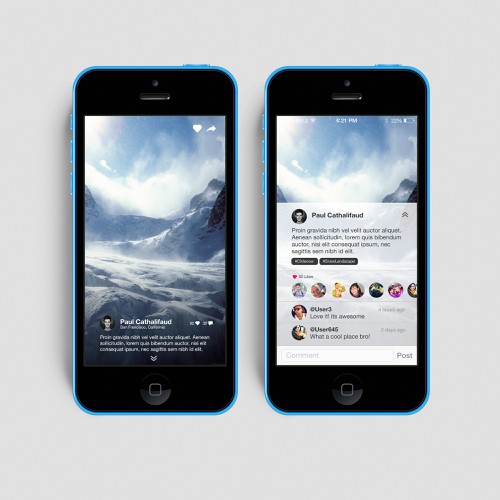 Award winning design for best in class mobile app PicsArt Design by paul_cathalifaud