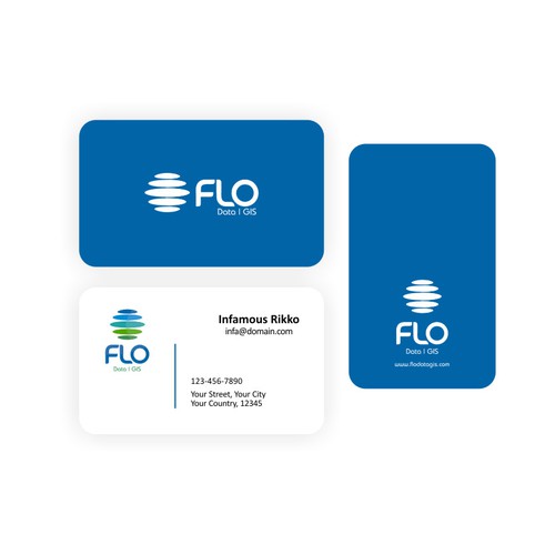 Business card design for Flo Data and GIS デザイン by InfaSignia™