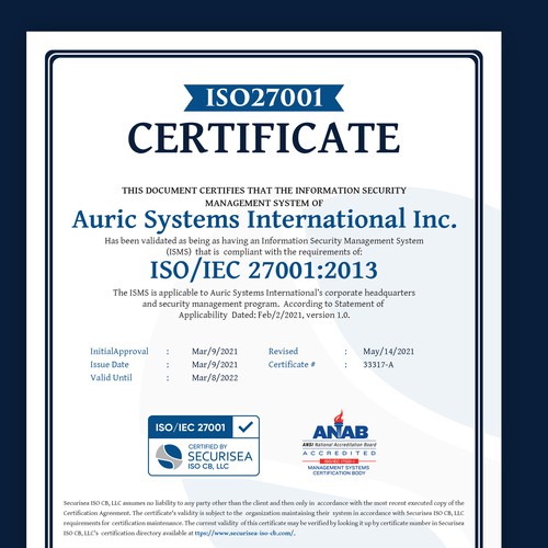 ISO Certificate Design Design by GrApHiC cReAtIoN™