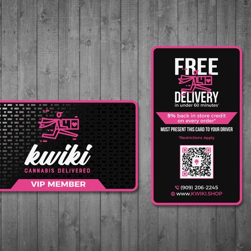 VIP membership card for a cannabis delivery service Diseño de Tcmenk