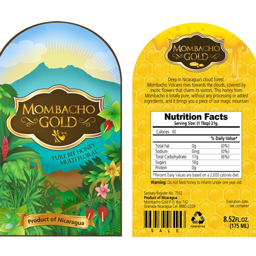 product packaging for Mombacho Gold Design por Detisa