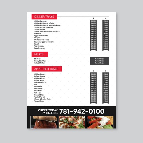 Love Food??? Create a modern, stylish Catering Menu for Anthony's Design by Artlock16