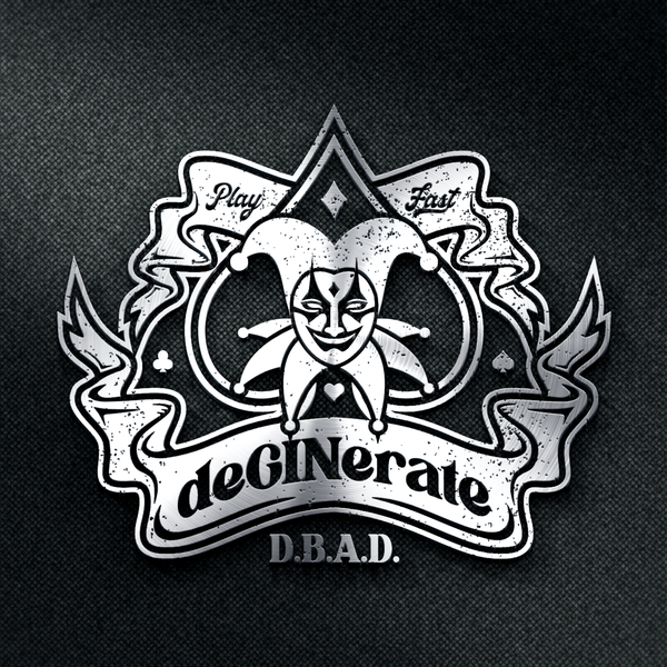 deGINerate Play Fast & DBAD logo branding