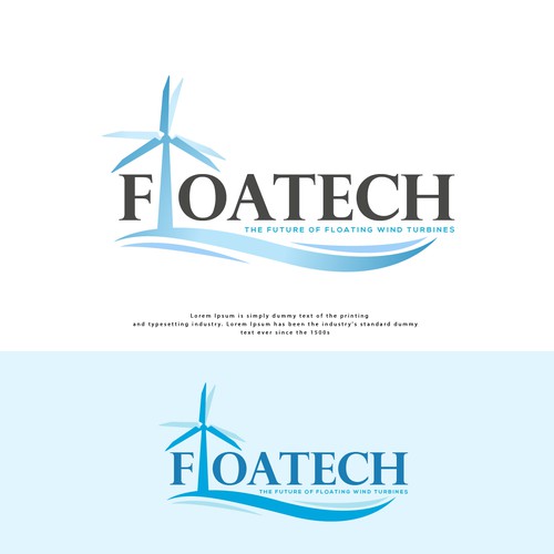 Creation of a logo for a wind turbine research project: FLOATECH Design by OneStop Design