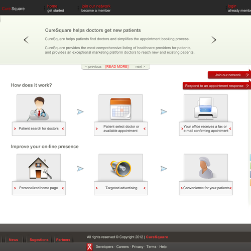 Create a website design for a  healthcare start-up  Diseño de Tudor A.