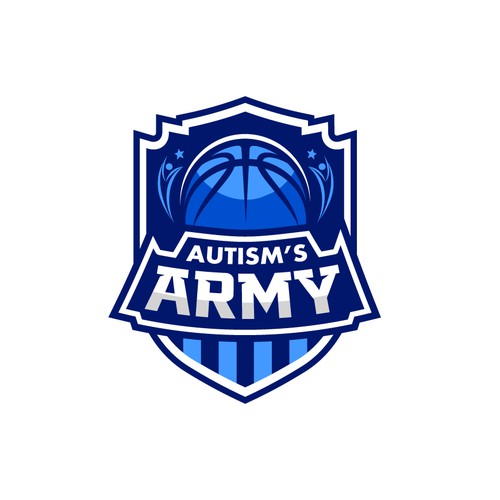 Basketball Logo for Team 'Autism's Army' - Your Winning Logo Featured on Major Sports Network Design by Vincreation