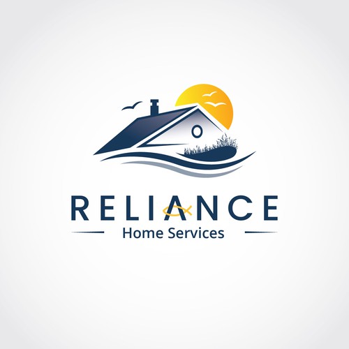 Logo for Reliable and Trustworthy Home Services Company Located on the Beach Design by Guavanaboy