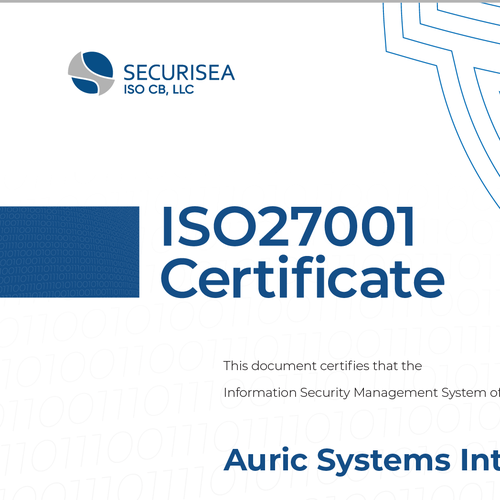 ISO Certificate Design Design by enan+grphx