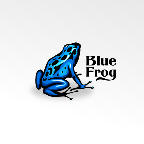 Blue Frog Logo-ontwerp door sculptor