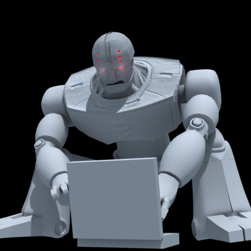 Computer modeled (CG) evil robot illustration Diseño de Andyolivella