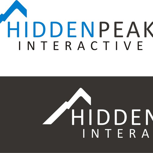 Logo for HiddenPeak Interactive Réalisé par StarrWorks Creative
