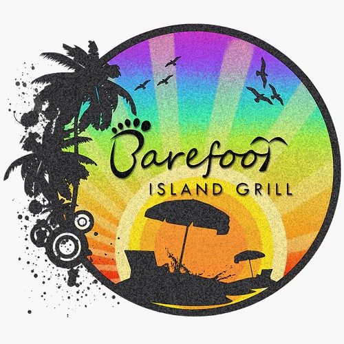 Design a fun, beachy tshirt for Barefoot Island Grill Tshirt contest