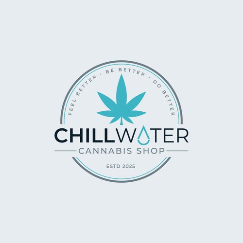 Chillwater Cannabis Shop Logo - Calm the Noise, Find Your Better Design by Dexterous™