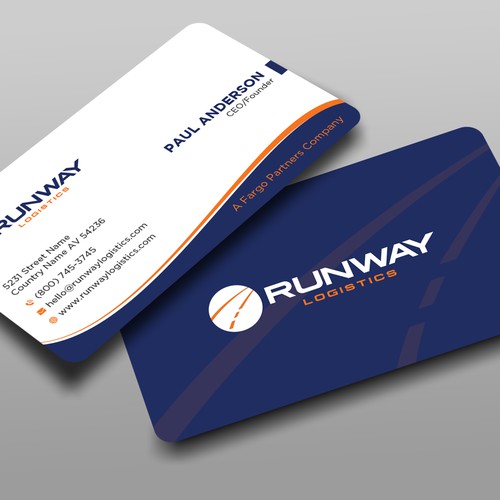 Runway Logistics Business Card Design by prosenjit_P