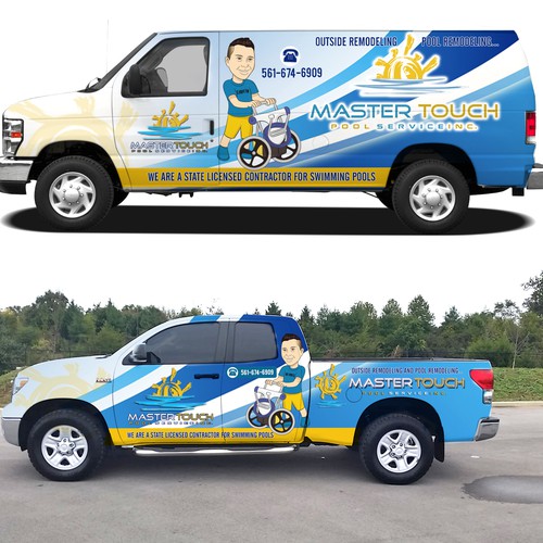 Designs | Pool Service Company needs A beautiful CAR WRAP - 2 Vehicles ...