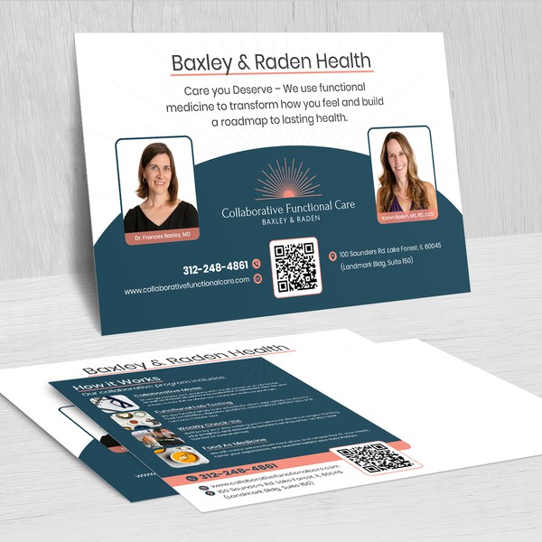 Design realizzato da Jahid Khandaker intitolato "Postcard mailer introducing new functional medicine practice"