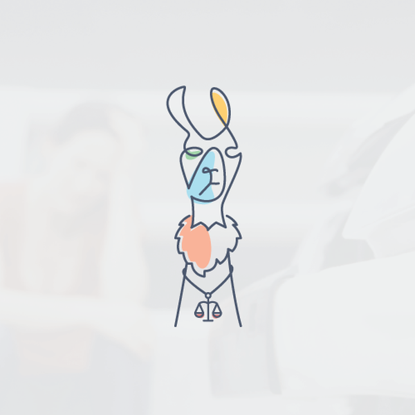 Lineart llama logo