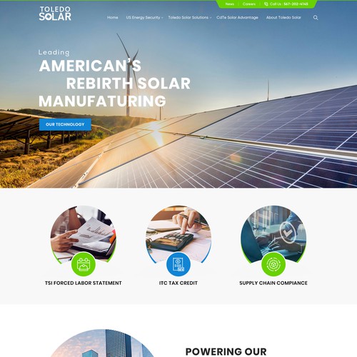 Website Redesign for Solar Panel Manufacturer and Tech Company Design by OMGuys™