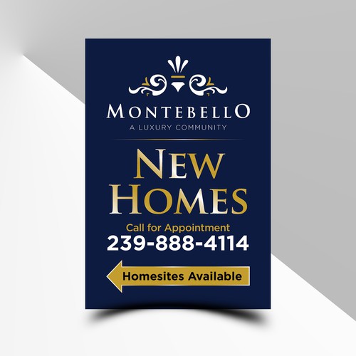 Upscale and Sophisticated New Homes for Sale - Signage Design by SoftSkills