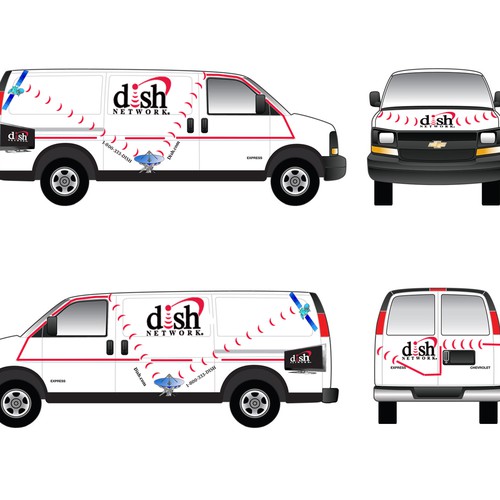 Diseño de V&S 002 ~ REDESIGN THE DISH NETWORK INSTALLATION FLEET de honkytonktaxi