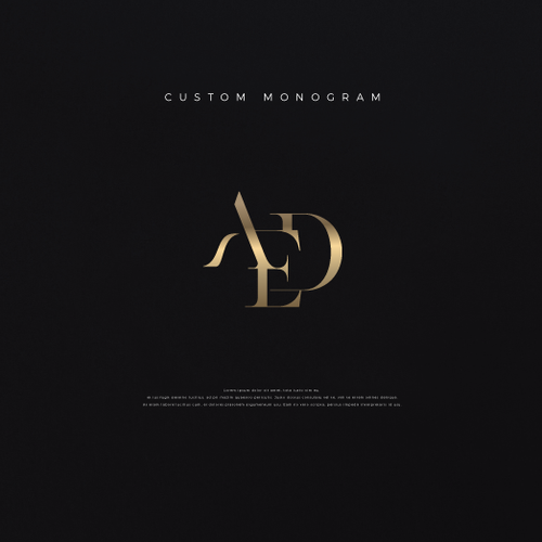 Family Initials Monogram, with an elegant, modern, luxurious take Design by CrissVons