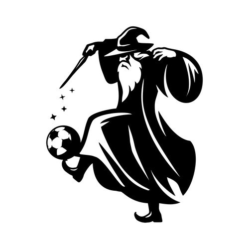 Soccer Wizard Cartoon Ontwerp door brint'X