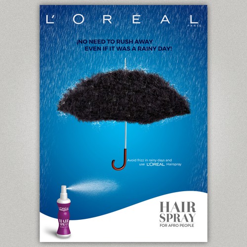 Hair Spray Ad Poster For L'oreal 