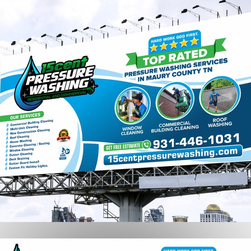 Modern Pressure Washing Billboard Design by JobDONE