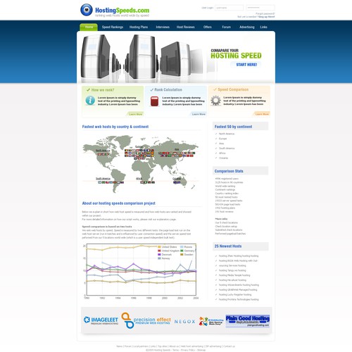 Hosting speeds project needs a web 2.0 design デザイン by hustlerdog