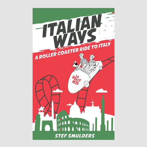 Funny Book Cover Illustration about Italy Design by EsoWorld