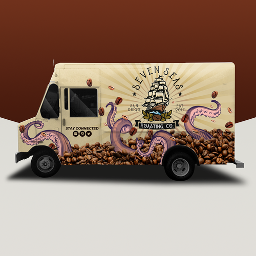 Coffee Truck Design - Mobile Unit 7 Design por Artpaper ✪