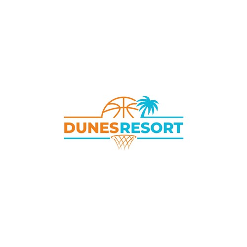 DUNESRESORT Basketball court logo. Design by adrian perdana