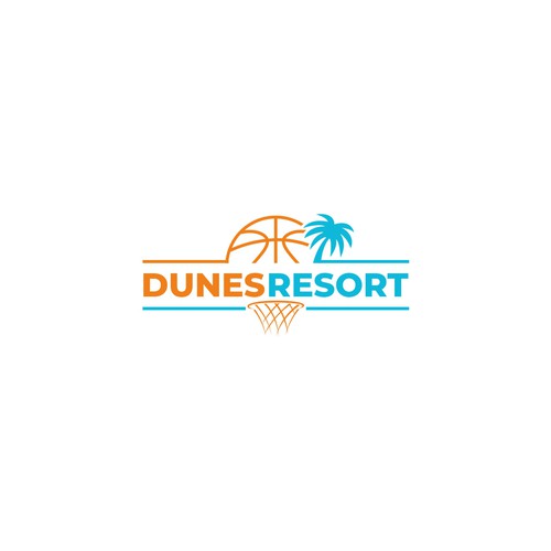 DUNESRESORT Basketball court logo. Diseño de adrian perdana